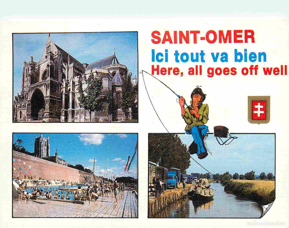 Cartes Postales: Francia - 62 - Saint Omer - Multivues - Piscine ext&eacute;rieure au pied des remparts - CPM - Voir Scans R