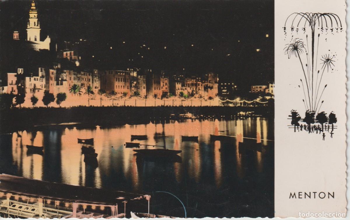 Postales: MENTON. FRANCIA. EFECTO DE NOCHE - Foto 1