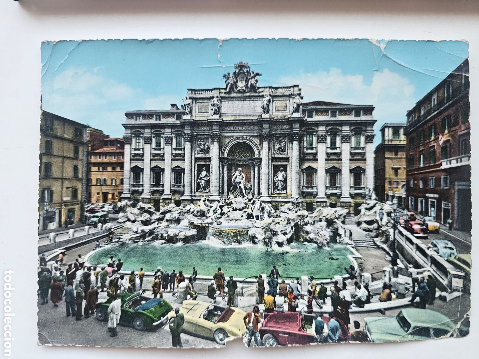 Postales: Postal de 1959, Roma Fontana di Trevi, Ramon Cabr&eacute;, Pensi&oacute;n Marina Blanes.