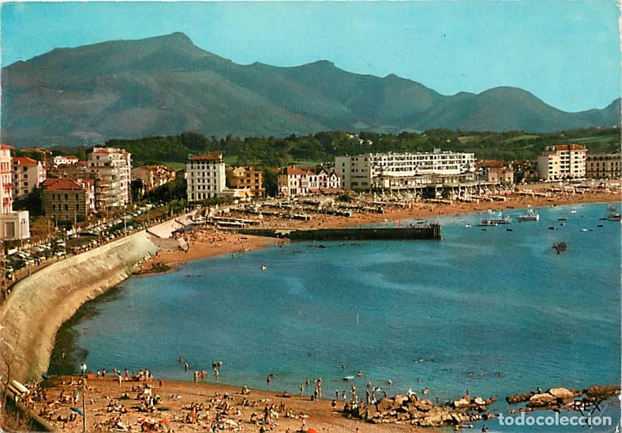 Postales: Francia - 64 - Saint Jean de Luz - La Plage et la Rhune - Flamme Postale de Biarritz - CPM - Voir Sc