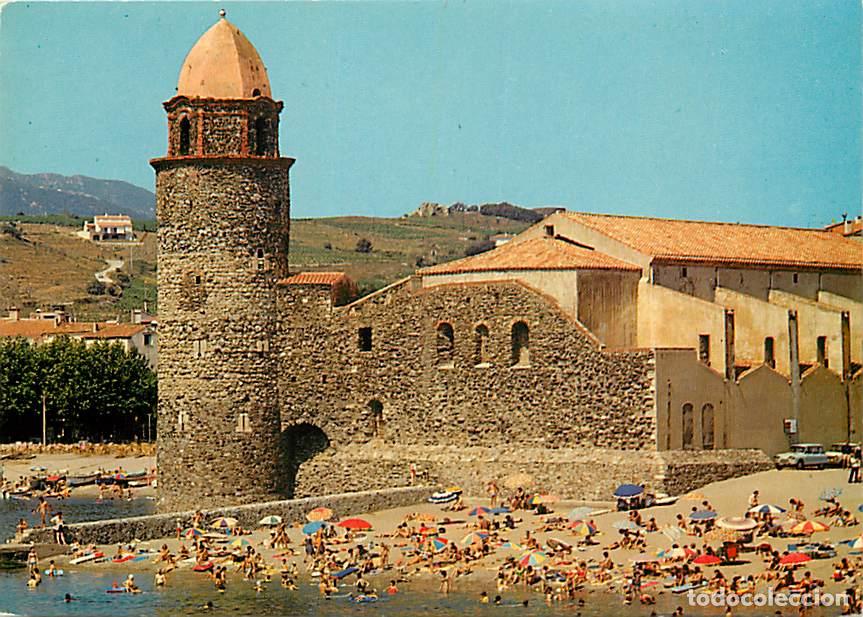Postcards: Francia - 66 - Collioure - L'Eglise fortifi&eacute;e et la plage - Sc&egrave;nes de Plage - CPM - Voir Scans Recto