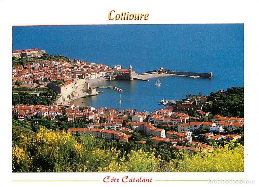 Postcards: Francia - 66 - Collioure - Vue g&eacute;n&eacute;rale du petit port catalan de la C&ocirc;te Vermeille depuis les monts