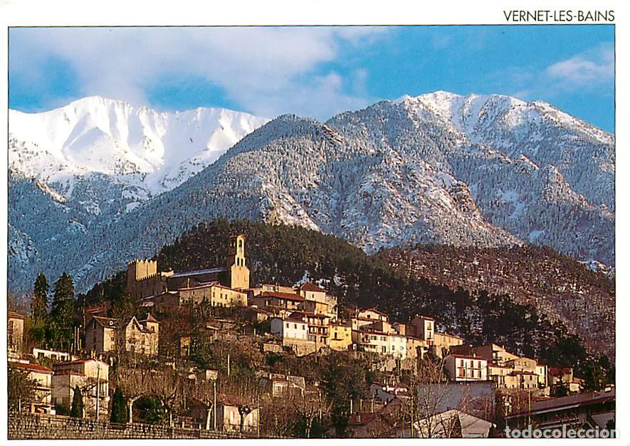 Postcards: Francia - 66 - Vernet les Bains - Vue G&eacute;n&eacute;rale - Le vieux Vernet nich&eacute; sur les flancs du Canigou - C