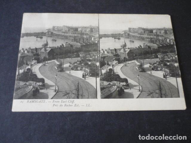 Postales: RAMSGATE INGLATERRA POSTAL ESTEREOSCOPICA - Foto 1