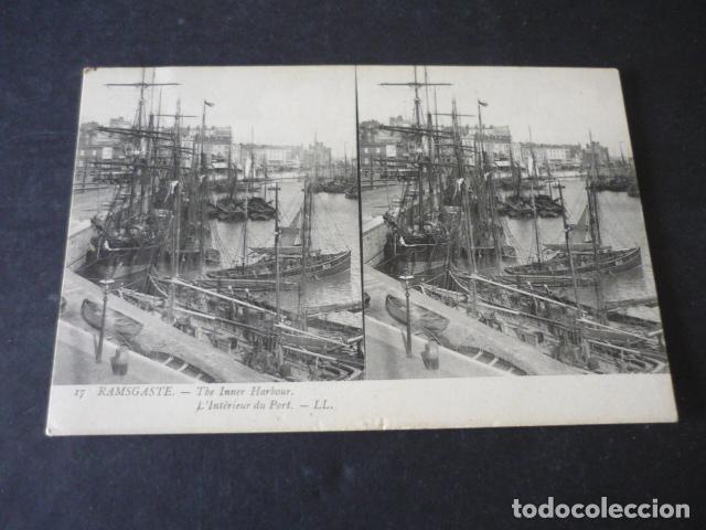Postales: RAMSGATE INGLATERRA POSTAL ESTEREOSCOPICA - Foto 1