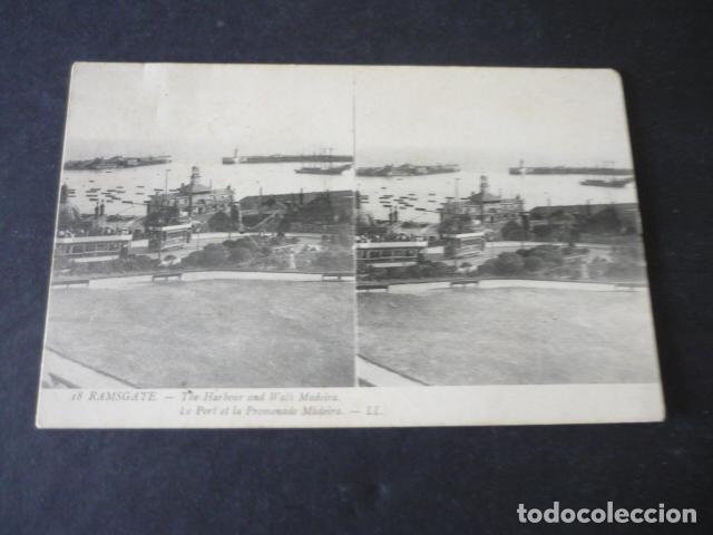 Postales: RAMSGATE INGLATERRA POSTAL ESTEREOSCOPICA - Foto 1