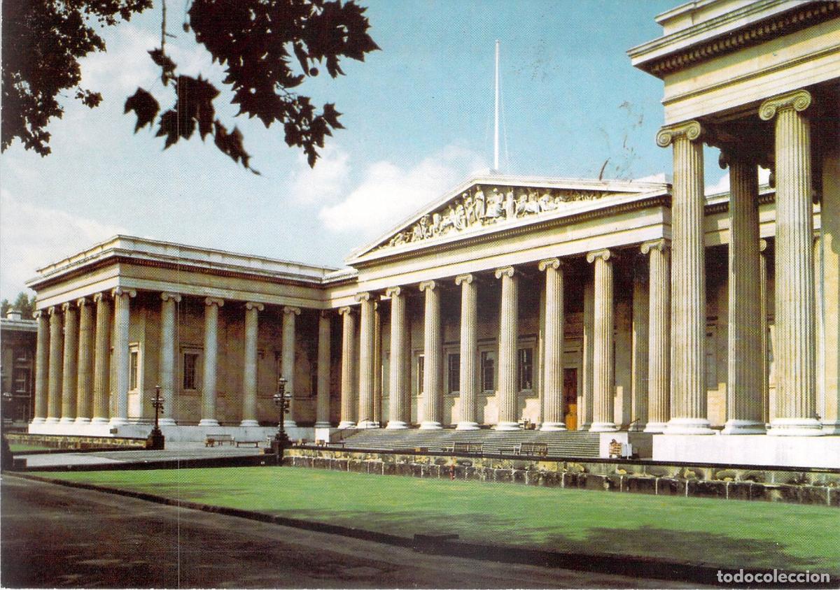 Postais: Postal Museo Brit&aacute;nico Londres Fachada Sur Arquitectura Neocl&aacute;sica