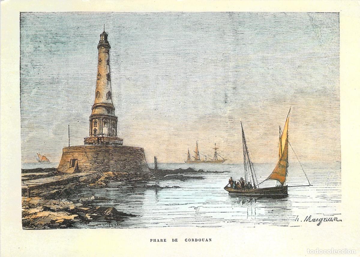 Postales: Postal del Faro de Cordouan, Le Verdon-sur-Mer, Francia - Grabado Antiguo
