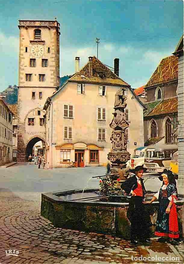 Postales: Francia - 68 - Ribeauville - Fontaine en gr&egrave;s rouge et Tour des Bouchers - CPM - Voir Scans Recto-Ve
