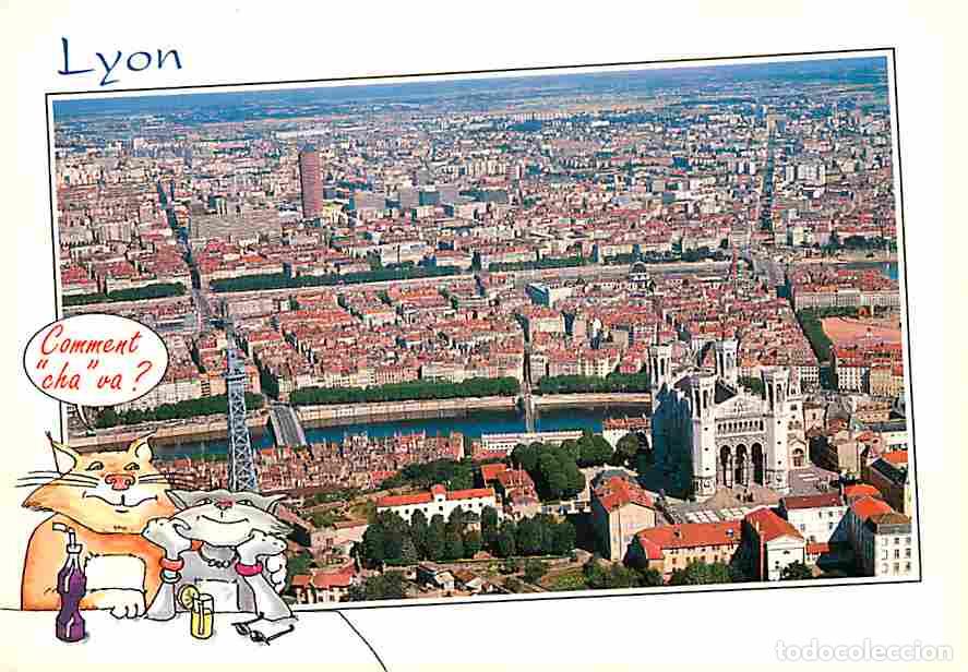 Postales: Francia - 69 - Lyon - Vue G&eacute;n&eacute;rale a&eacute;rienne - Basilique Notre Dame de Fourvi&egrave;re - Tour de la Part Di