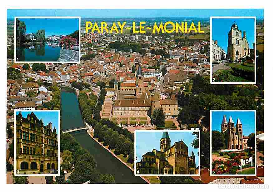 Postales: Francia - 71 - Paray le Monial - Multivues - La Bourbince - La Tour Saint-Nicolas - L'H&ocirc;tel de Ville