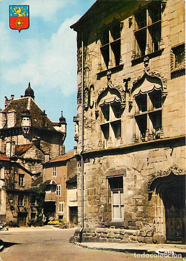 Postales: Francia - 70 - Luxeuil les Bains - La maison du Bailli - La Tour des Echevins - Blasons - Flamme Pos