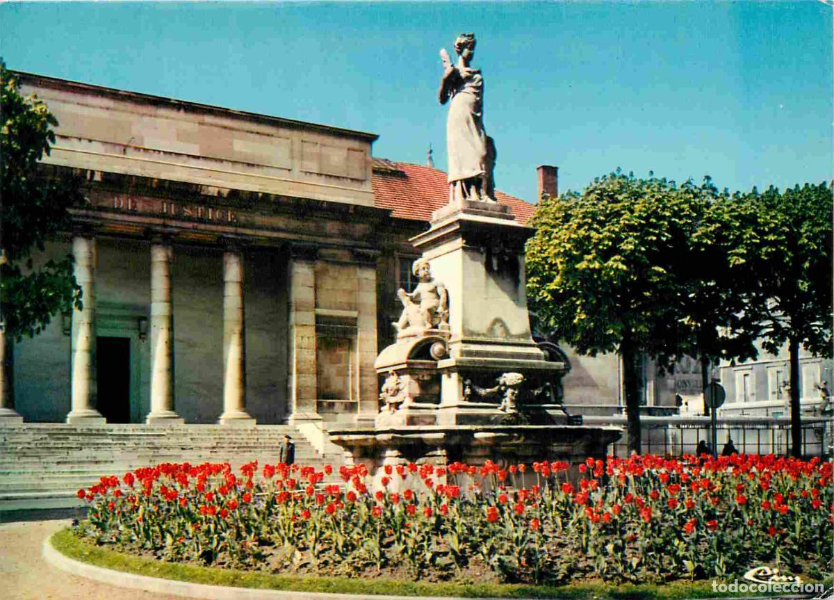 Postales: Francia - 71 - Chalon sur Saone - Square du Palais de Justice - Fleurs - CPM - Flamme Postale de Cha