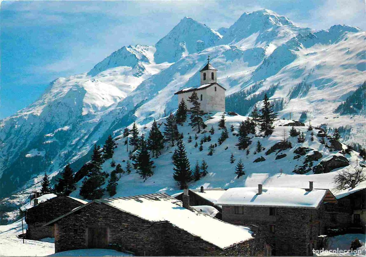 Postkarten: Francia - 73 - Montvalezan - Le Chatelard la Chapelle Saint Michel et le Mont Pourri 3779 m - CPM -