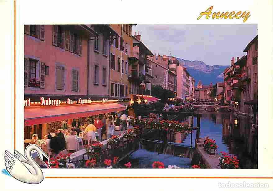 Cartes Postales: Francia - 74 - Annecy - Le Canal du Thiou - Son &eacute;cluse fleurie - Le Mont Veyrier - CPM - Voir Scans