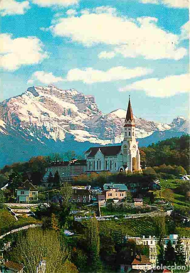 Cartes Postales: Francia - 74 - Annecy - Monast&egrave;re de la Visitation dans le d&eacute;cor de la Tournette - Flamme Postale -