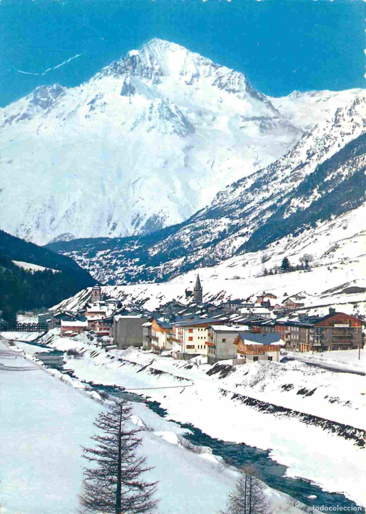 Cartes Postales: Francia - 73 - Val Cenis - Vue g&eacute;n&eacute;rale de Lanslebourg - Au fond la Dent Parrach&eacute;e 3684 m - Carte De