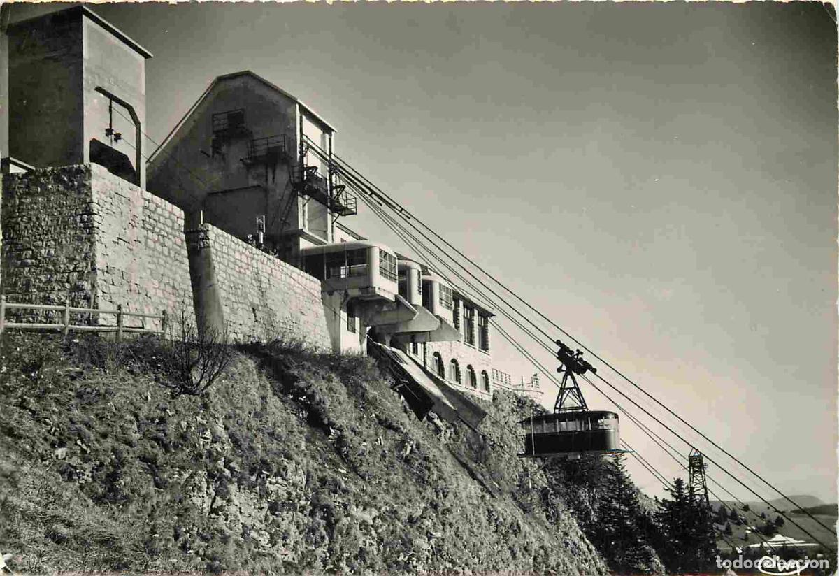 Cartoline: Francia - 73 - Savoie - Le Mont Revard - La Brasserie et la Gare d'Arriv&eacute;e du T&eacute;l&eacute;ph&eacute;rique - Mention