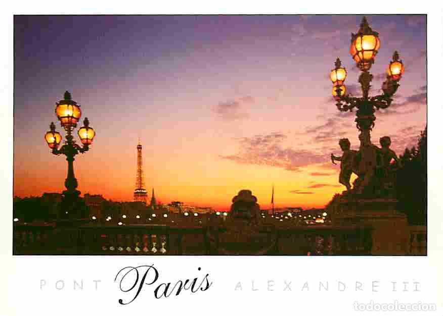 Postales: Francia - 75 - Paris - Le Pont Alexandre III - La Tour Eiffel - Coucher de Soleil - Carte Neuve - CP