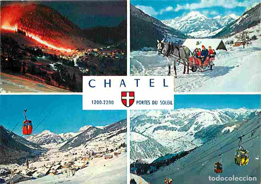 Postkarten: Francia - 74 - Chatel - Station des Portes du Soleil - Multivues - Chevaux - Traineau - Hiver - Neig