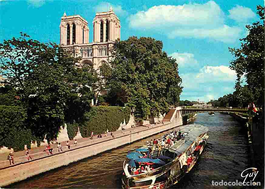 Postales: Francia - 75 - Paris - Cath&eacute;drale Notre Dame - La Seine et les tours de la cath&eacute;drale Notre-Dame - C