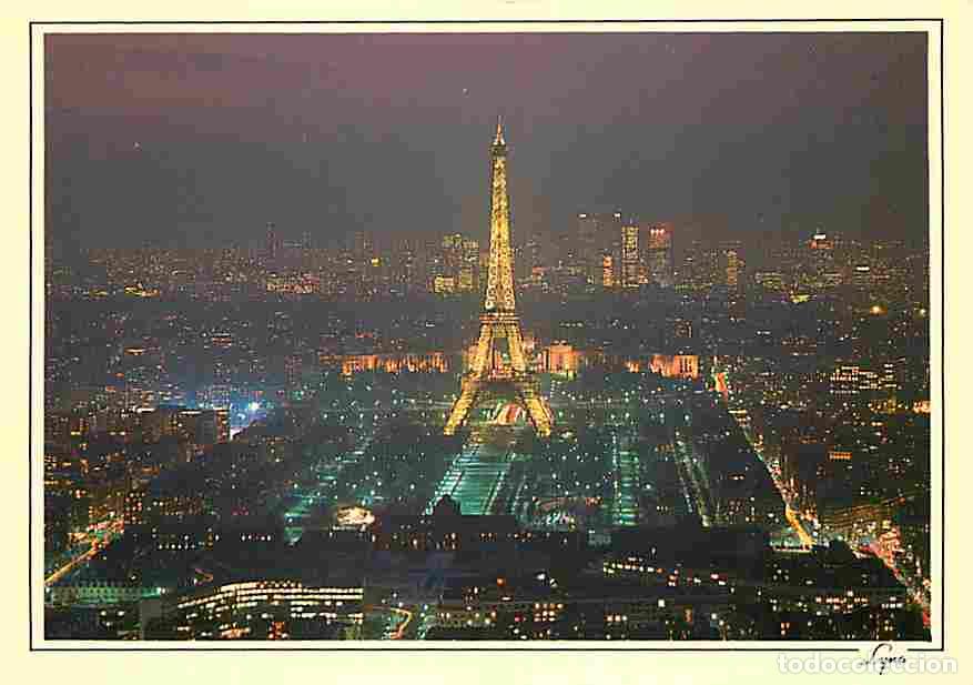 Postales: Francia - 75 - Paris - Tour Eiffel - Vue a&eacute;rienne - Vue de Nuit - Carte Neuve - CPM - Voir Scans Rec