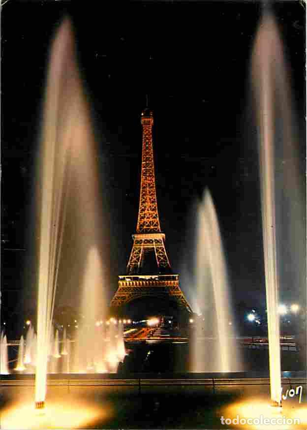 Postales: Francia - 75 - Paris - Tour Eiffel - Vue des jardins du Palais de Chaillot - Vue de Nuit - Carte Neu