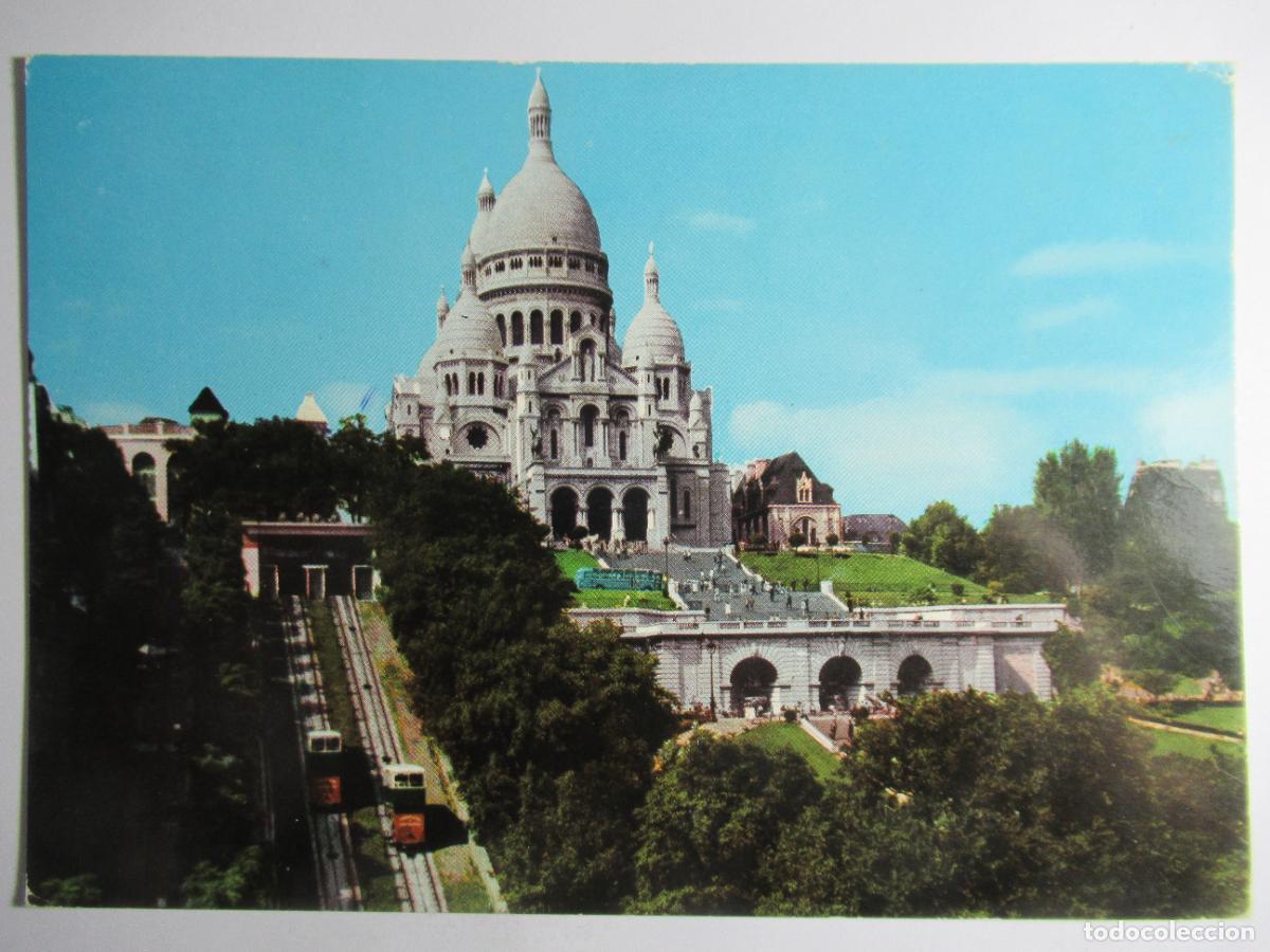 Postais: Par&iacute;s - Le Sacre Coeur de Montmartre et le Funiculaire