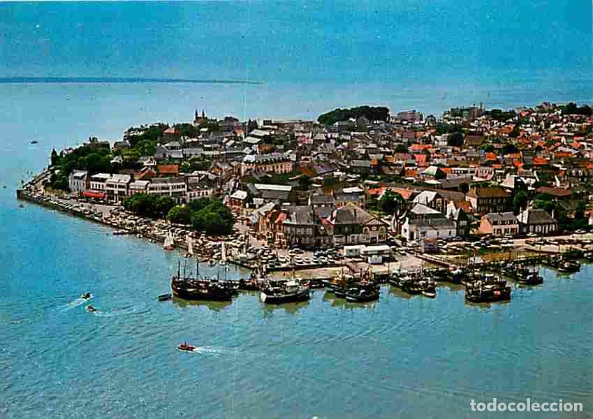 Postkarten: Francia - 80 - Le Crotoy - Vue G&eacute;n&eacute;rale a&eacute;rienne - Le Port de P&ecirc;che - Bateaux - Automobiles - Carte