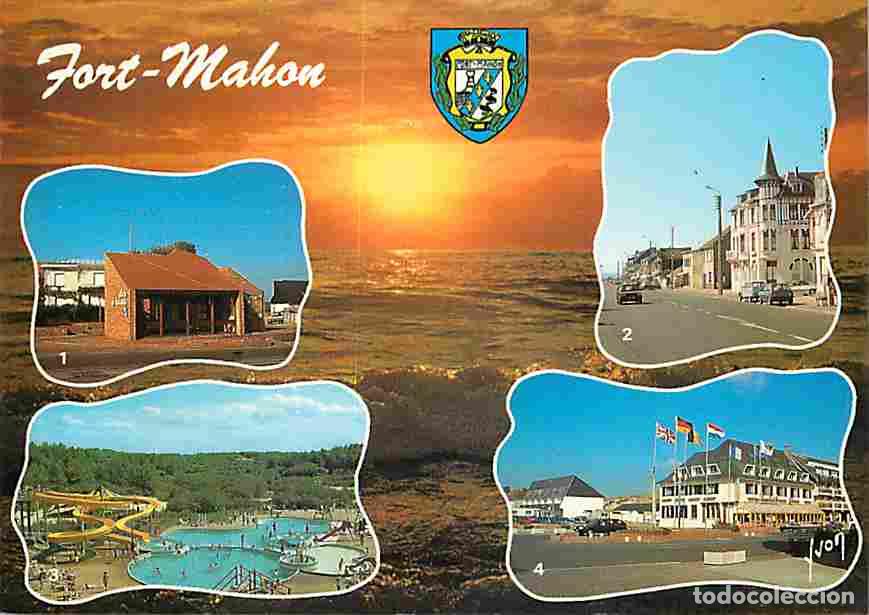 Postkarten: Francia - 80 - Fort Mahon - Multivues - Plage - Aqualand - Automobiles - Blasons - CPM - Voir Scans