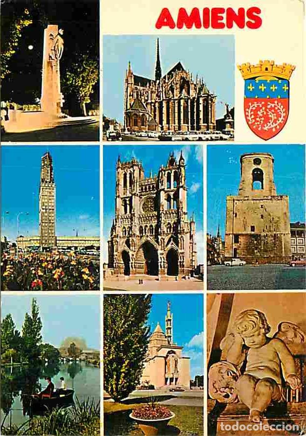 Postkarten: Francia - 80 - Amiens - Multivues - Automobiles - Blasons - CPM - Voir Scans Recto-Verso