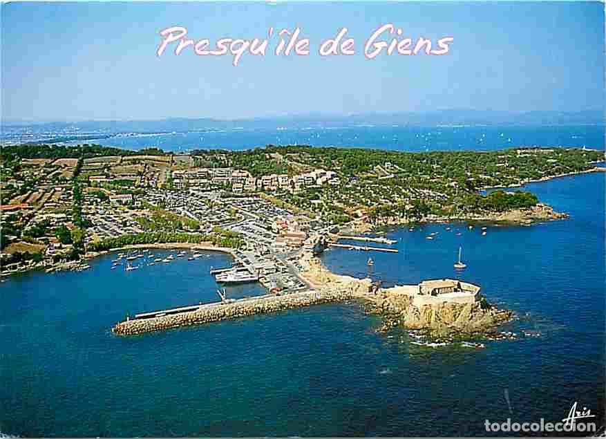 Postales: Francia - 83 - Hy&egrave;res les Palmiers - Presqu'ile de Giens - La Tour Fondue - Vue a&eacute;rienne - CPM - Voi