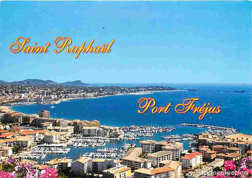 Postales: Francia - 83 - Fr&eacute;jus - Au 1er plan le Port de Fr&eacute;jus - Au fond Saint Raphael - CPM - Voir Scans Rec