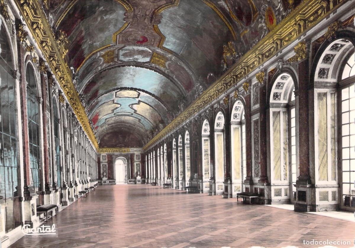 Cartes Postales: Postal Galer&iacute;a de los Espejos, Palacio de Versalles, Francia. Fotograf&iacute;a Real
