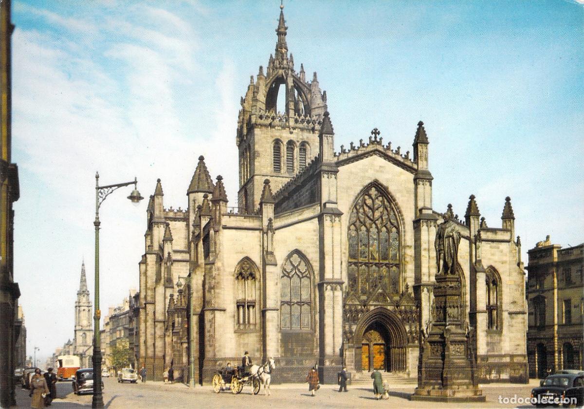 Postales: Postal Edimburgo Escocia, Catedral de St. Giles, Torre de la Corona