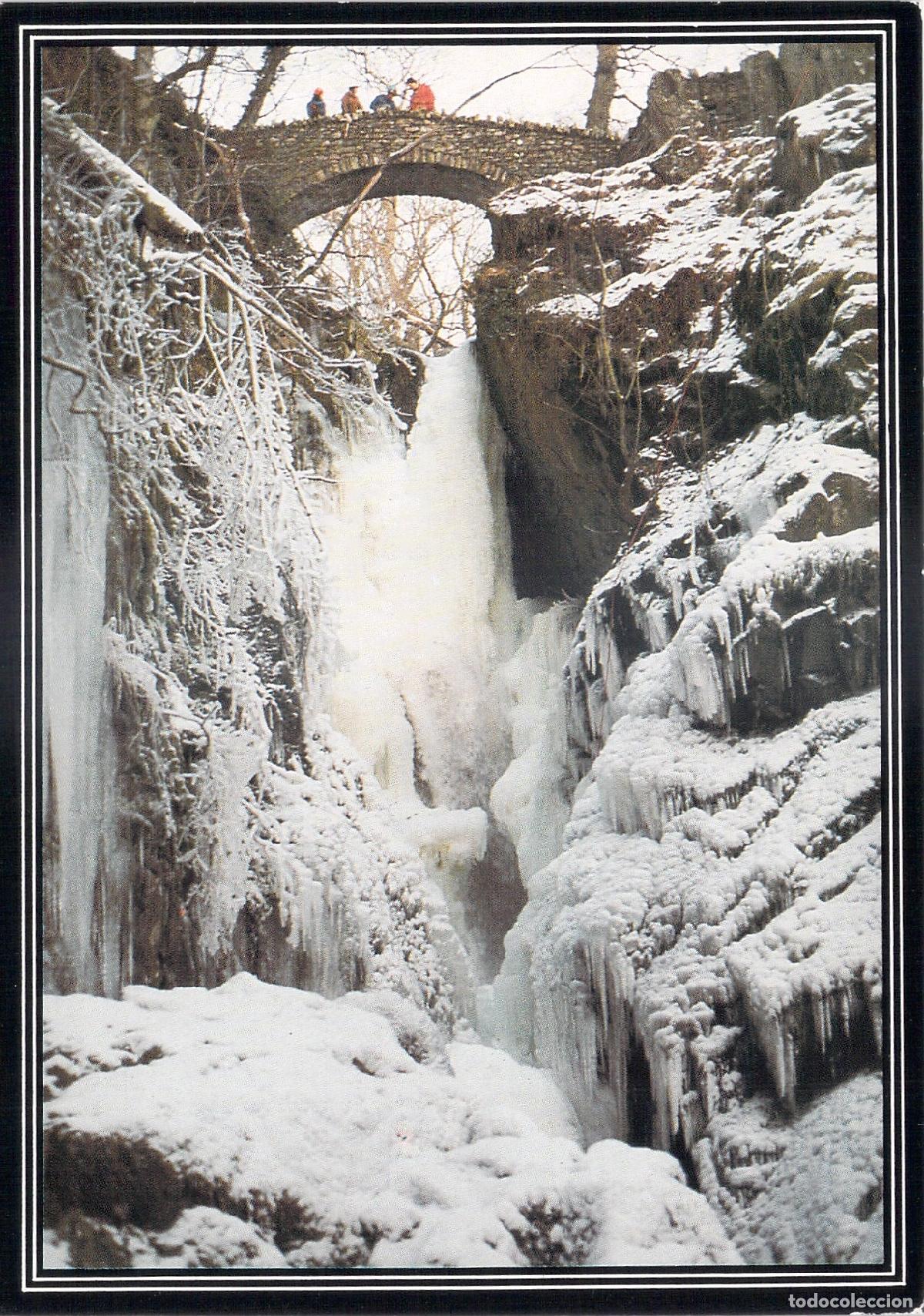 Postales: Postal Aira Force, Cumbria. Cascada Congelada y Puente de Piedra