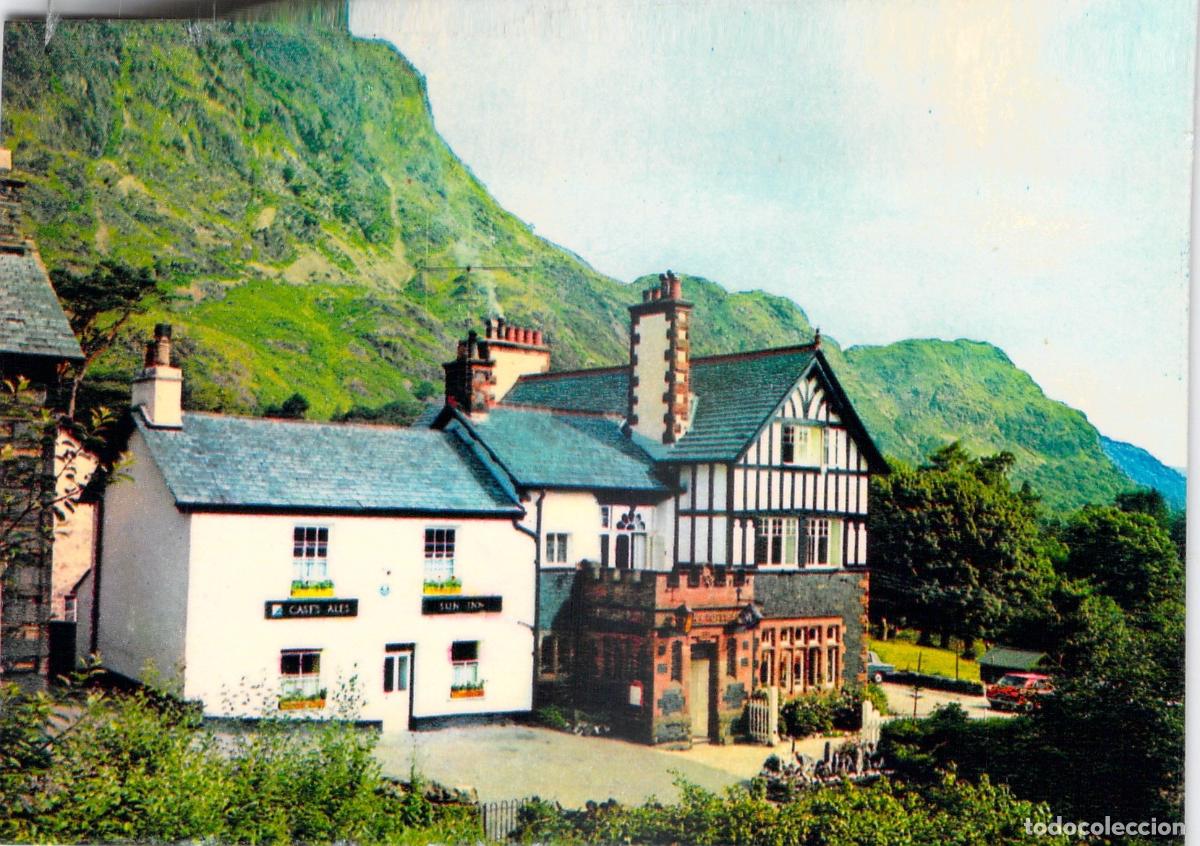 Postcards: Postal Coniston Cumbria Inglaterra Hotel Sun Posada Paisaje Fells