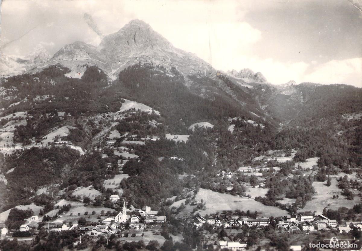 Postales: Postal ALLEMONT (Is&egrave;re) Vista General y Cumbre Grande-Lance, Alpes Franceses