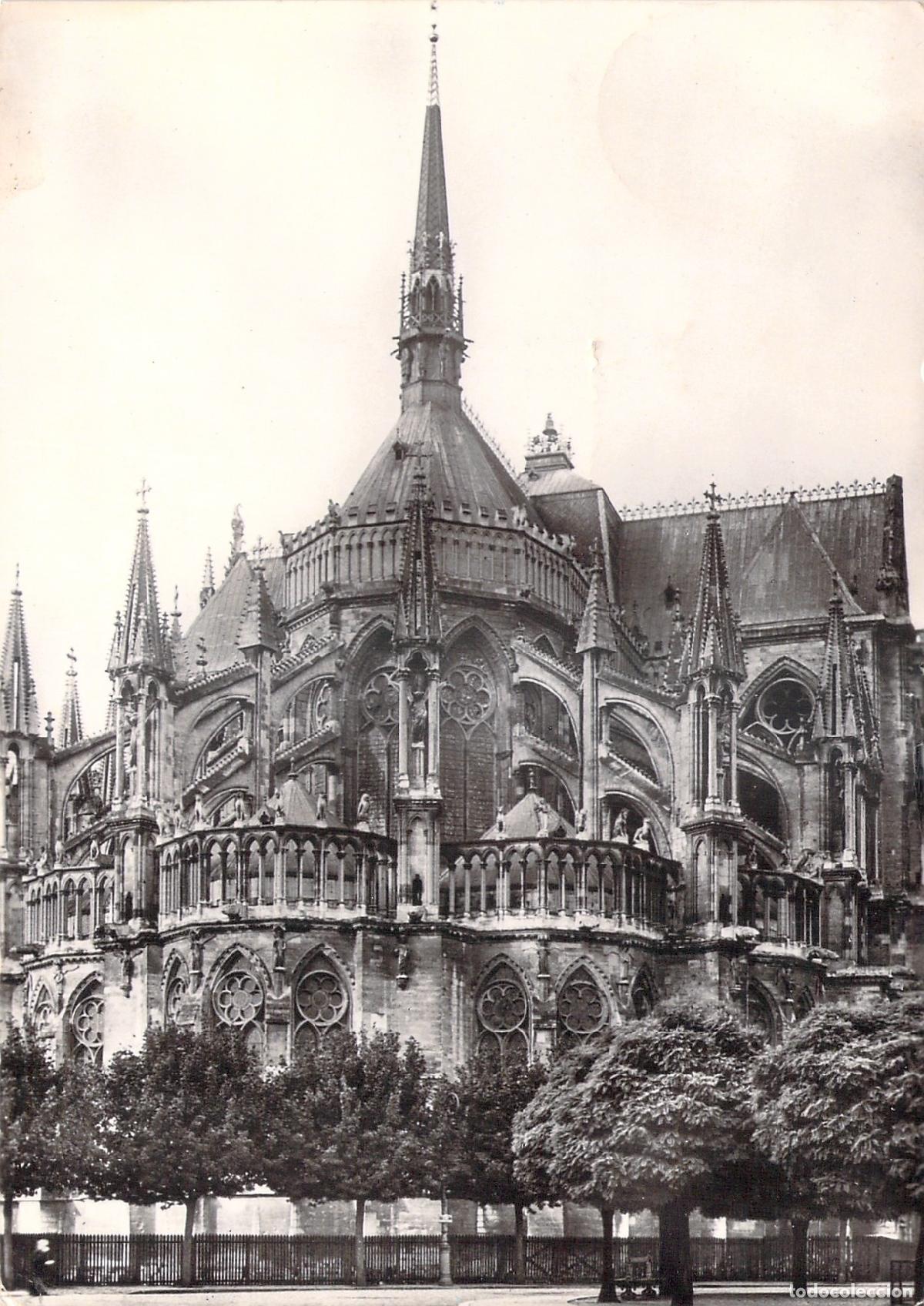 Postales: Postal Reims Francia Catedral Notre-Dame &Aacute;bside G&oacute;tico Arquitectura