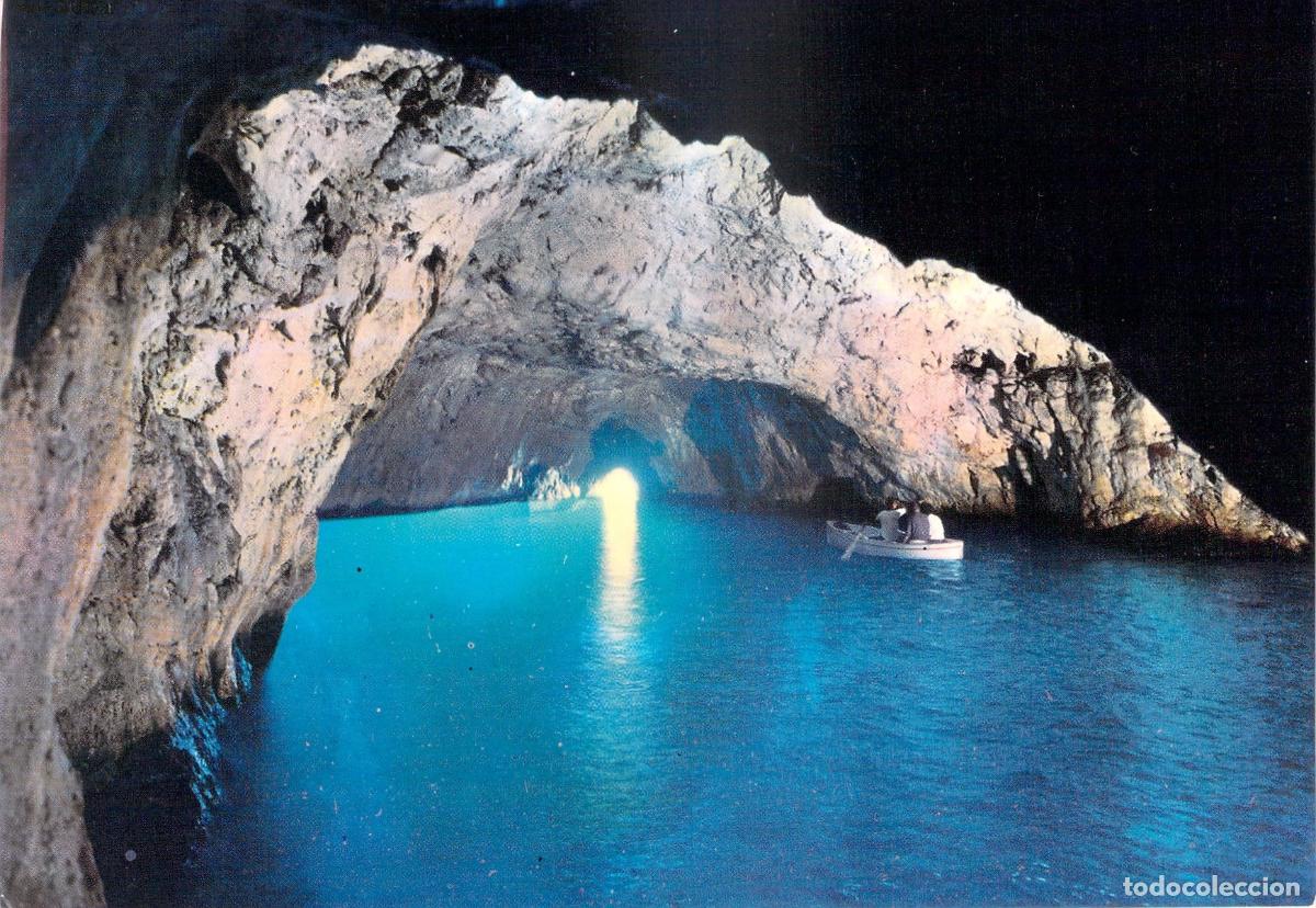 Cartes Postales: Postal Capri, La Grotta Azzurra, Cueva Azul, Agua Turquesa, N&aacute;poles, Italia