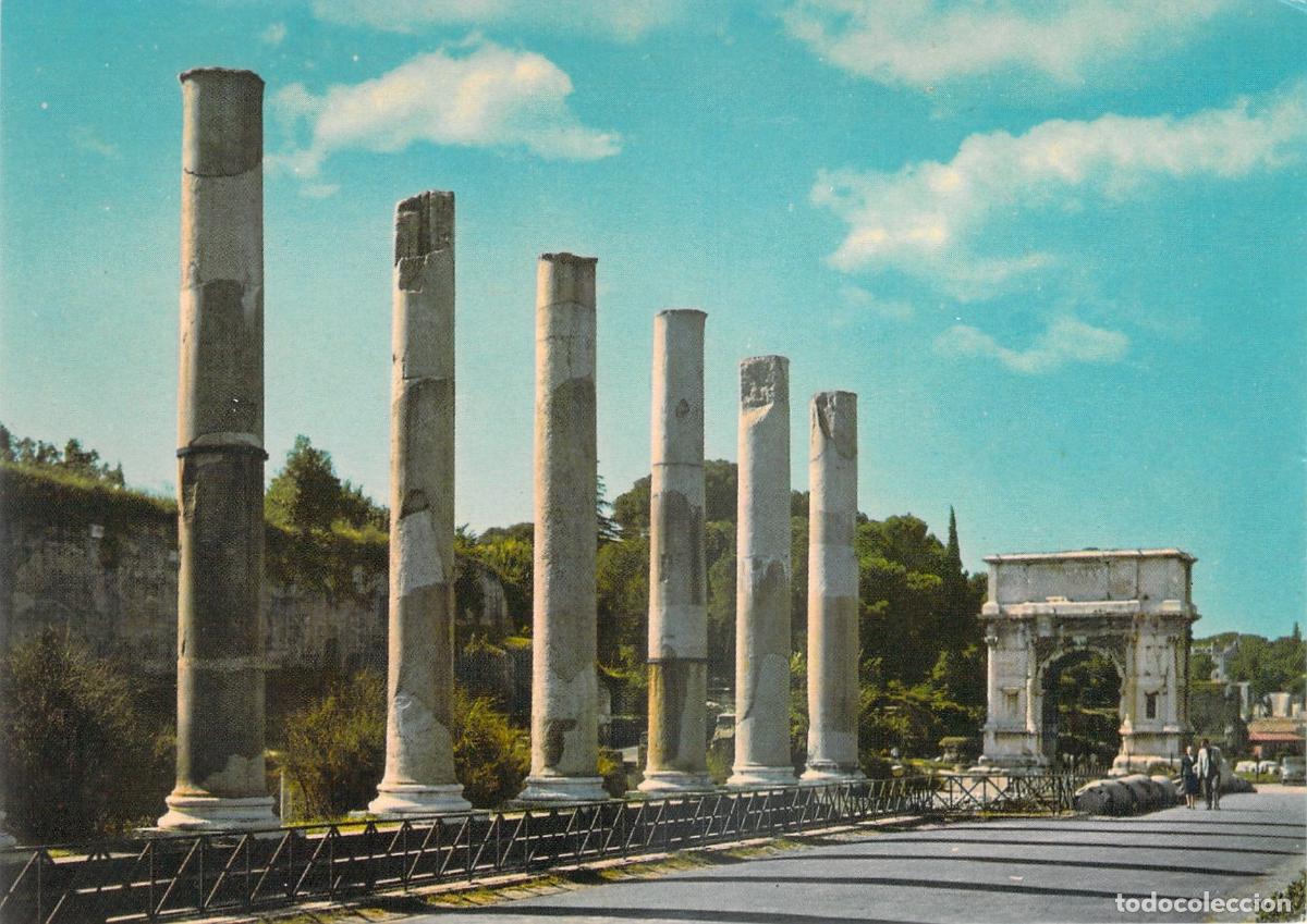 Cartes Postales: Postal Roma Arco di Tito, Vistas del Foro Romano, Columnas Antiguas, Italia