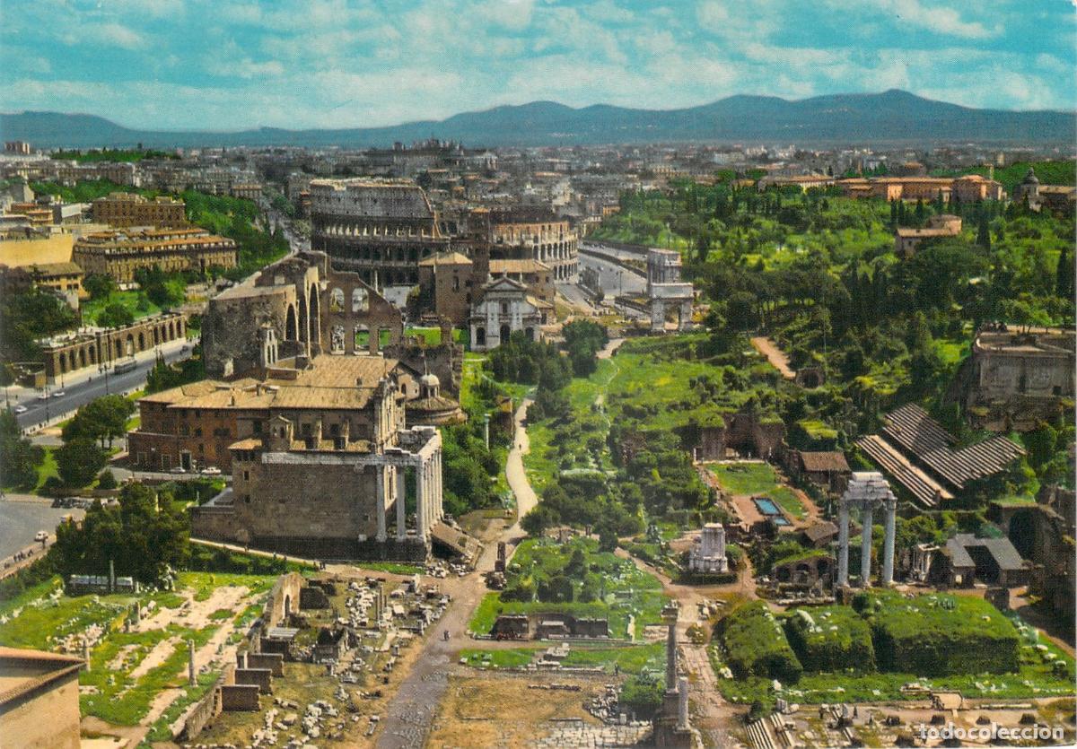 Cartes Postales: Postal Roma Panorama Foro Romano y Ruinas Antiguas FOTOCOLOR Italia