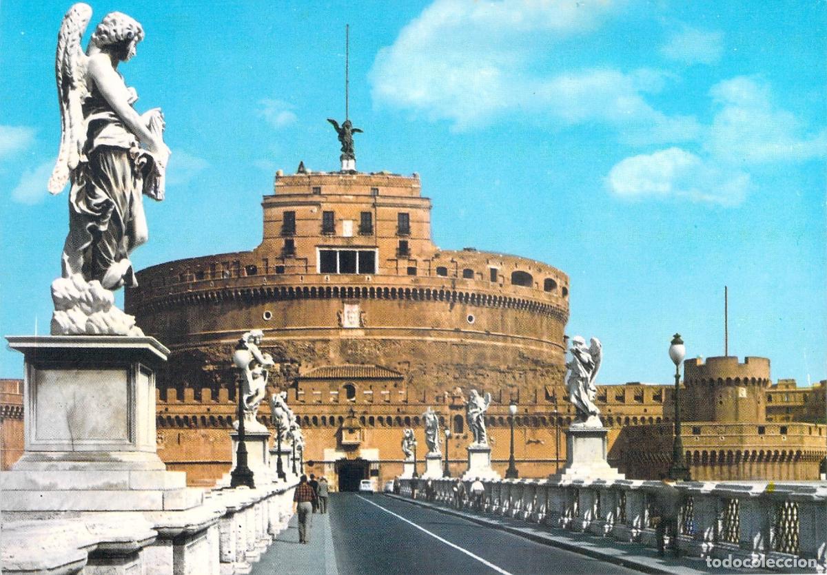 Postkarten: Postal Castel Sant'Angelo y Puente, Roma Italia, Fotocolor