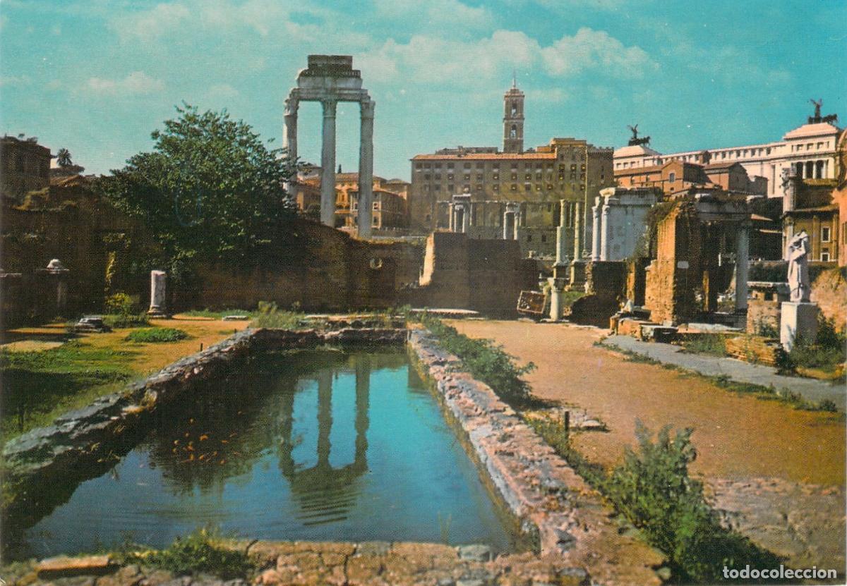 Postales: Postal Roma Foro Romano Ruinas Antiguas Columnas Templo C&aacute;stor