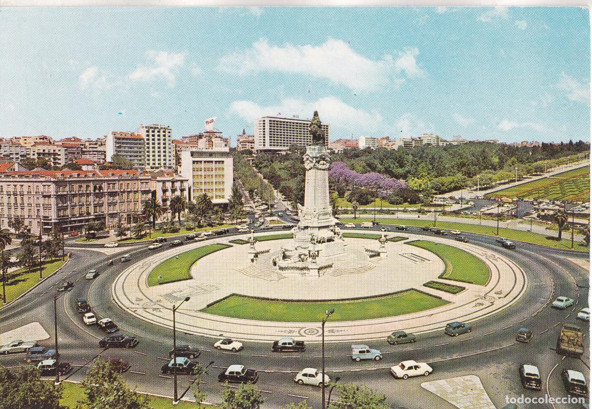 Postcards: PORTUGAL, LISBOA, PLAZA DEL MARQUES DE POMBAL &ndash; CENTRO CARIDAD 805 &ndash; S/C