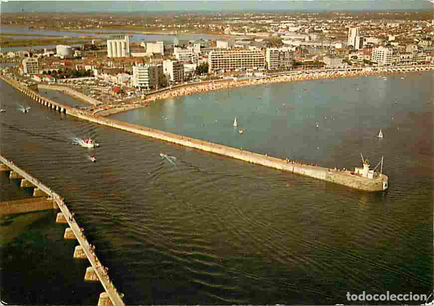 Postales: Francia - 85 - Les Sables d'Olonne - L'entr&eacute;e du Port - La Plage - Vue a&eacute;rienne - CPM - Voir Scans R