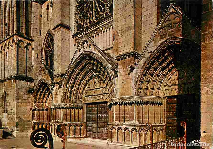 Postcards: Francia - 86 - Poitiers - La Cath&eacute;drale Saint Pierre - Les trois portails et partie de la fa&ccedil;ade - F