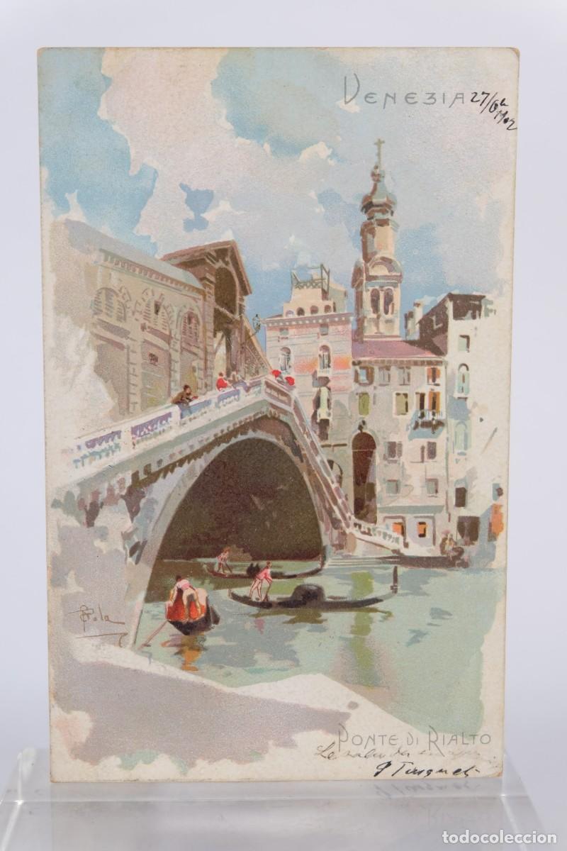 Postcards: TARJETA POSTAL ANTIGUA PONTE DI RIALTO ITALIA
