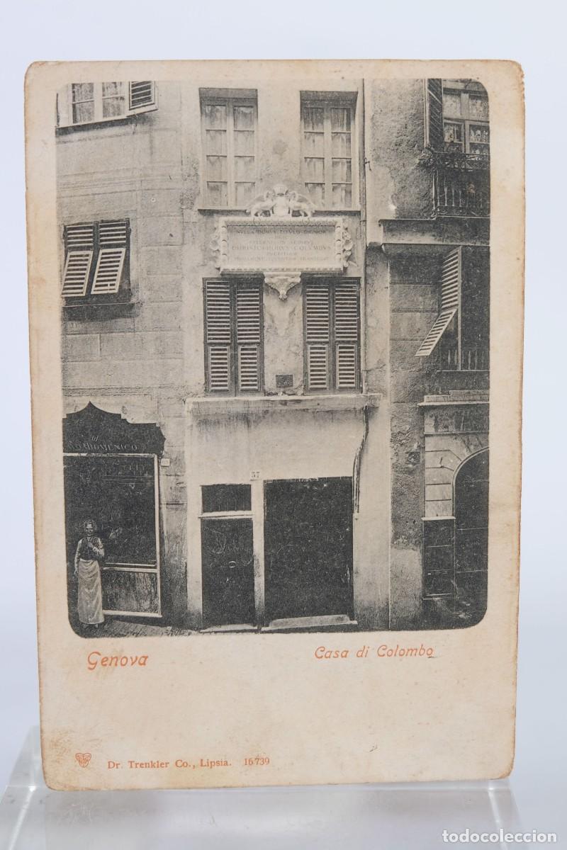 Postcards: TARJETA POSTAL ANTIGUA ITALIA GENOVA CASA DI COLOMBO