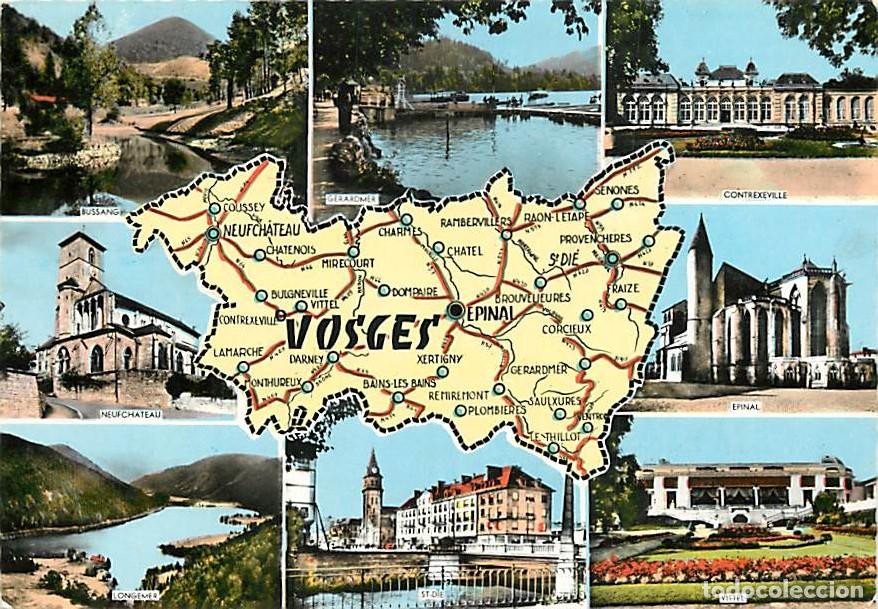 Postkarten: Francia - 88 - Vosges - Multivues - Carte G&eacute;ographique - CPM - Voir Scans Recto-Verso